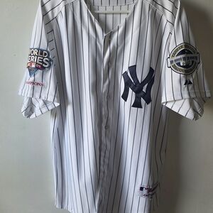Derek Jeter New York Yankees Majestic Authentic World Series Jersey Size 50 XL L